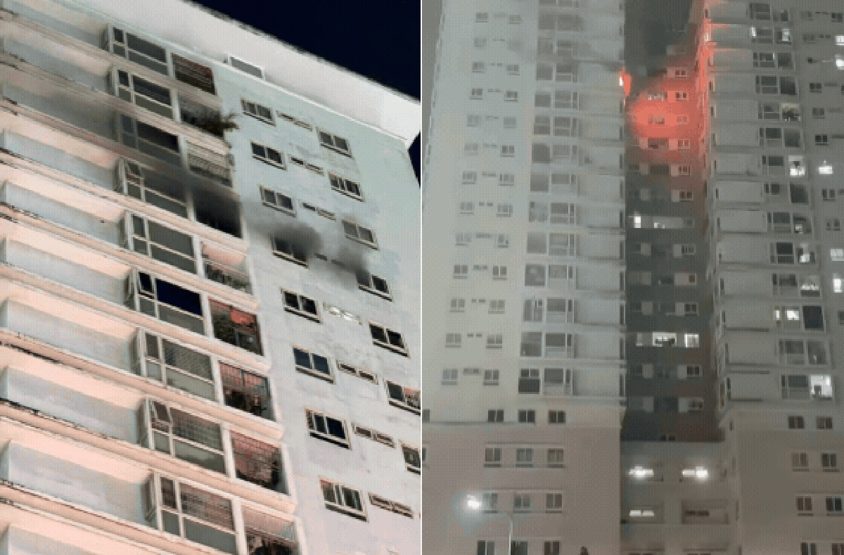 Cháy dữ dội căn hộ tầng 16 chung cư tại TP.HCM, cư dân hốt hoảng tháo chạy