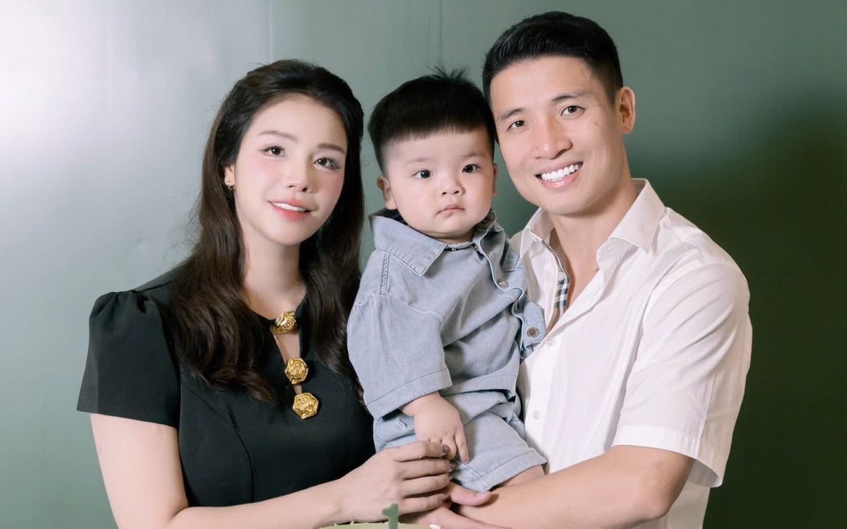Bùi Tiến Dũng cùng cô chủ khách sạn tổ chức sinh nhật cho quý tử Nhật Vượng, nhan sắc mẹ bỉm 3 con gây sốt