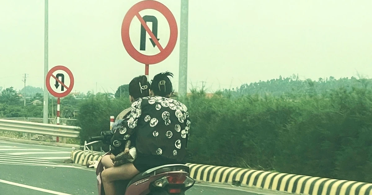 Hai cô gái đầu trần phi xe máy ‘bạt mạng’ trên cao tốc Hạ Long - Hải Phòng