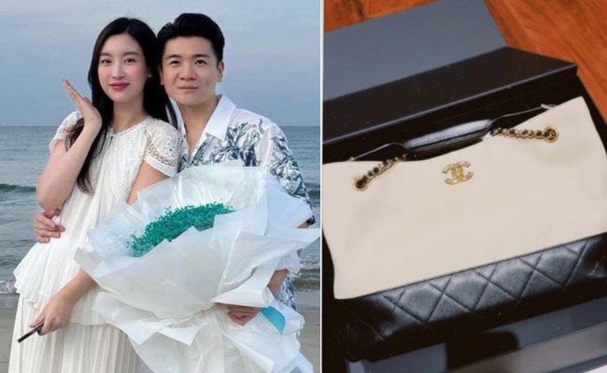 Đỗ Mỹ Linh "flex" túi Chanel sang chảnh do anh chồng tặng, dạy con bằng cách hỏi số tầng trong biệt thự trăm tỷ