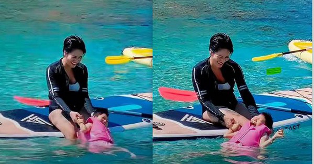 Nữ diễn viên Việt đưa con đi biển chơi mà hàng trăm người phải thốt lên: "Người mẹ vĩ đại"