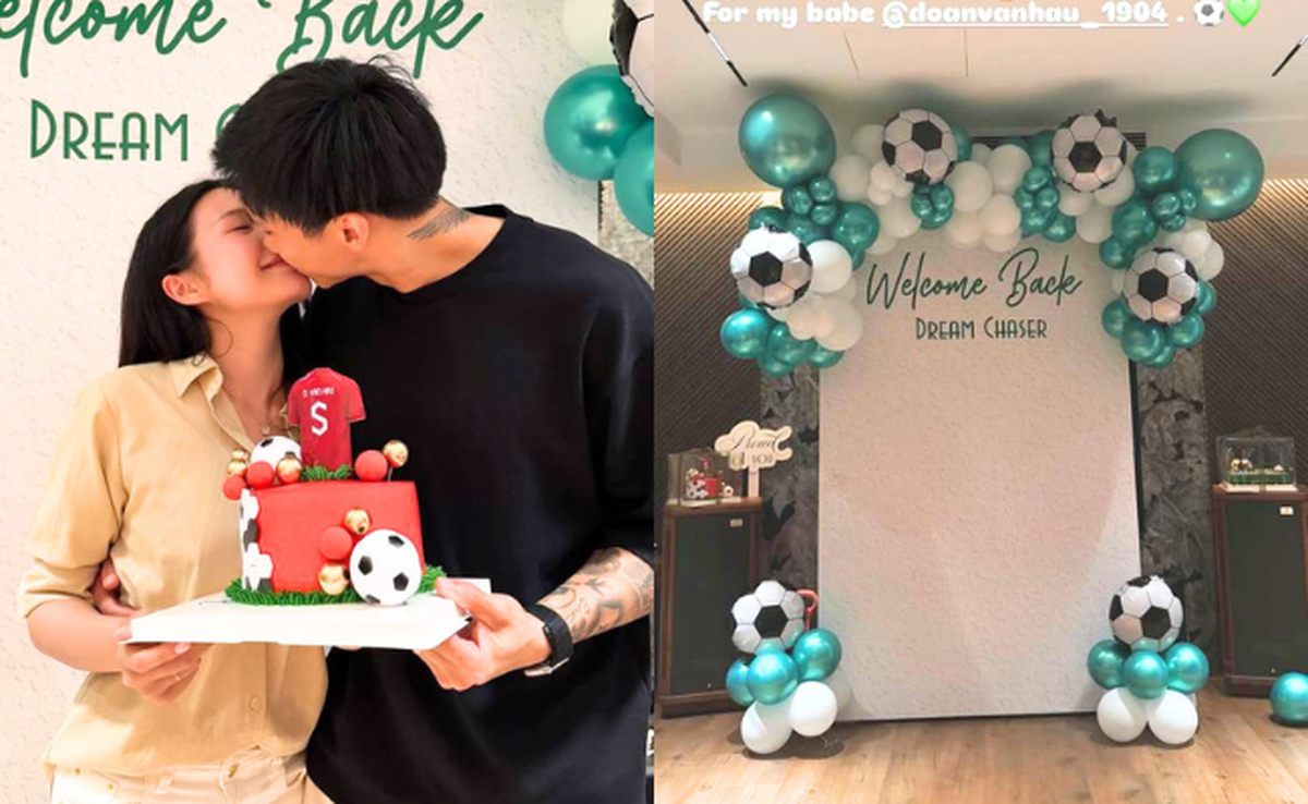Doãn Hải My mở tiệc hoành tráng mừng Văn Hậu trở lại đỉnh cao sau 2 năm chấn thương ác mộng, "khóa môi" cực ngọt