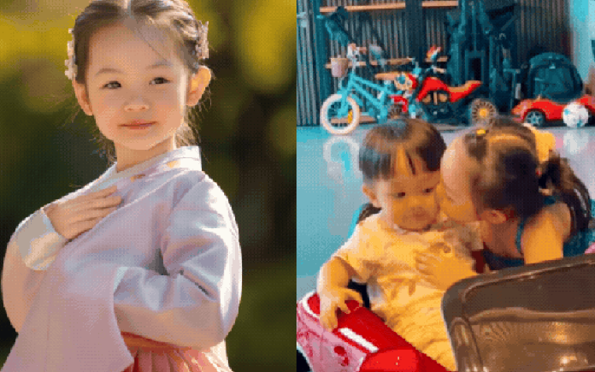 Ái nữ nhà đại gia Cường Đô La: Mới 6 tuổi đã biết phụ mẹ chăm em, có nét "mỹ nhân" ngay từ nhỏ