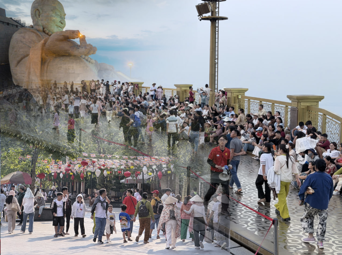 Sáng 1/5: Hàng nghìn người đội nắng lên đỉnh núi Bà Đen, càn quét khu chợ dùng lá cây đổi thức ăn hiếm có