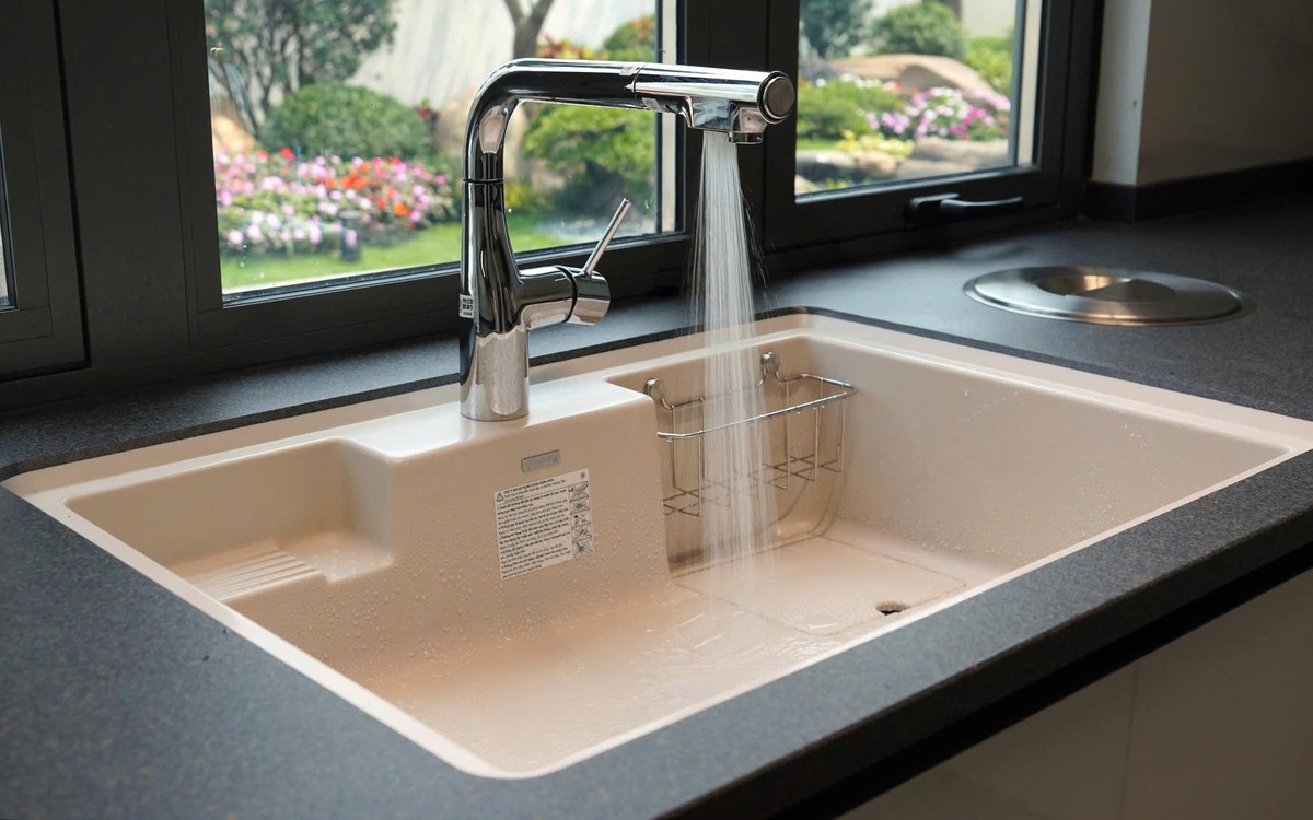 HS800 - Chậu rửa chén đá một hố thiết kế cho đặc thù bếp Việt