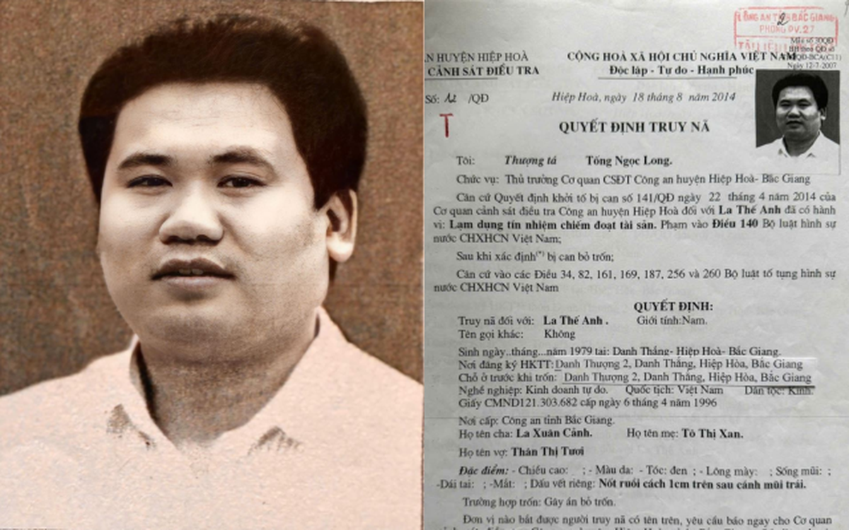 Ai thấy La Thế Anh ở đâu, trình báo ngay theo số 02043.854.666