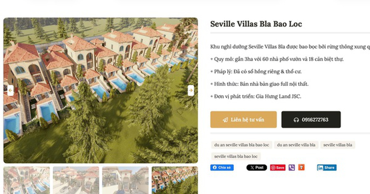 Sự thật về dự án Seville Villas Bla tại Lâm Đồng