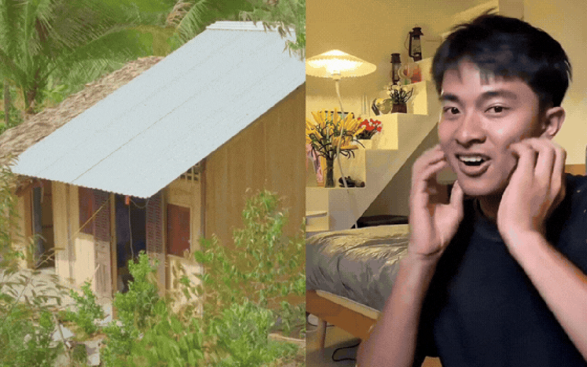 Lê Tuấn Khang xây nhà riêng lợp tôn sau 4 năm nổi tiếng, chiếc cầu thang dẫn lên trần nhà gây xôn xao: Dùng để đi đâu vậy?