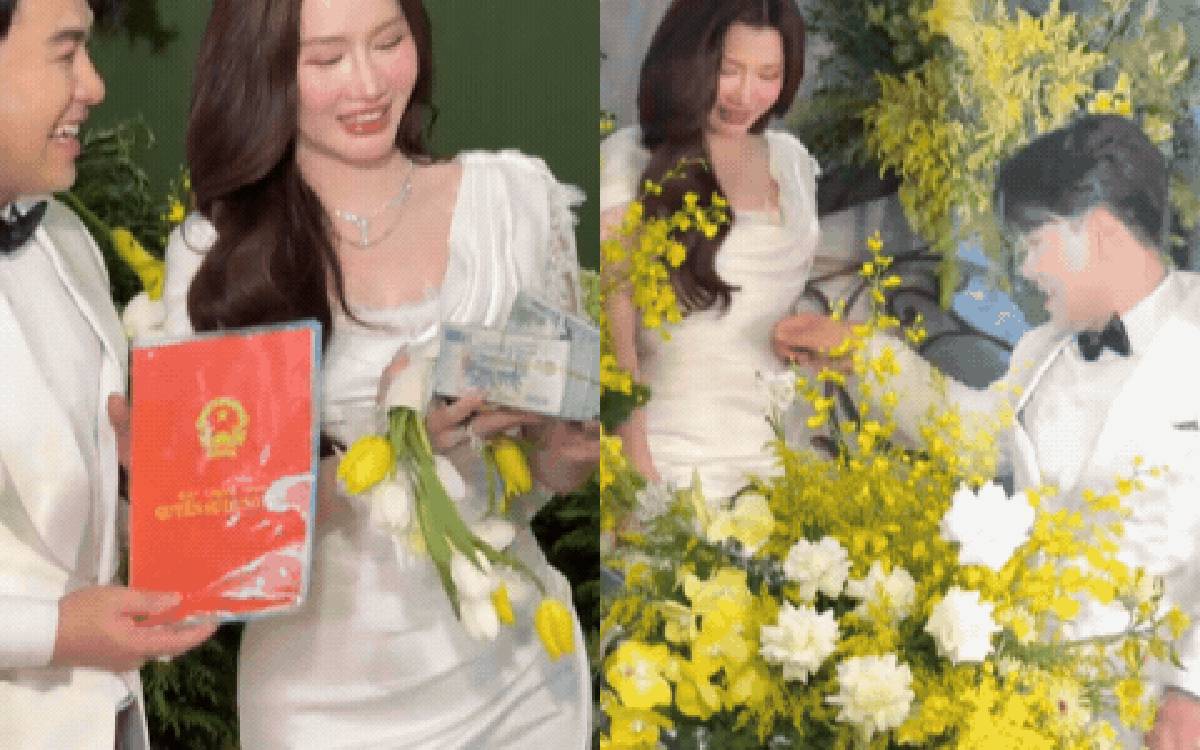 Lễ ăn hỏi Akira Phan và vợ CEO hôm nay: Sính lễ kim cương khủng, 3 con riêng của cô dâu đến chúc phúc