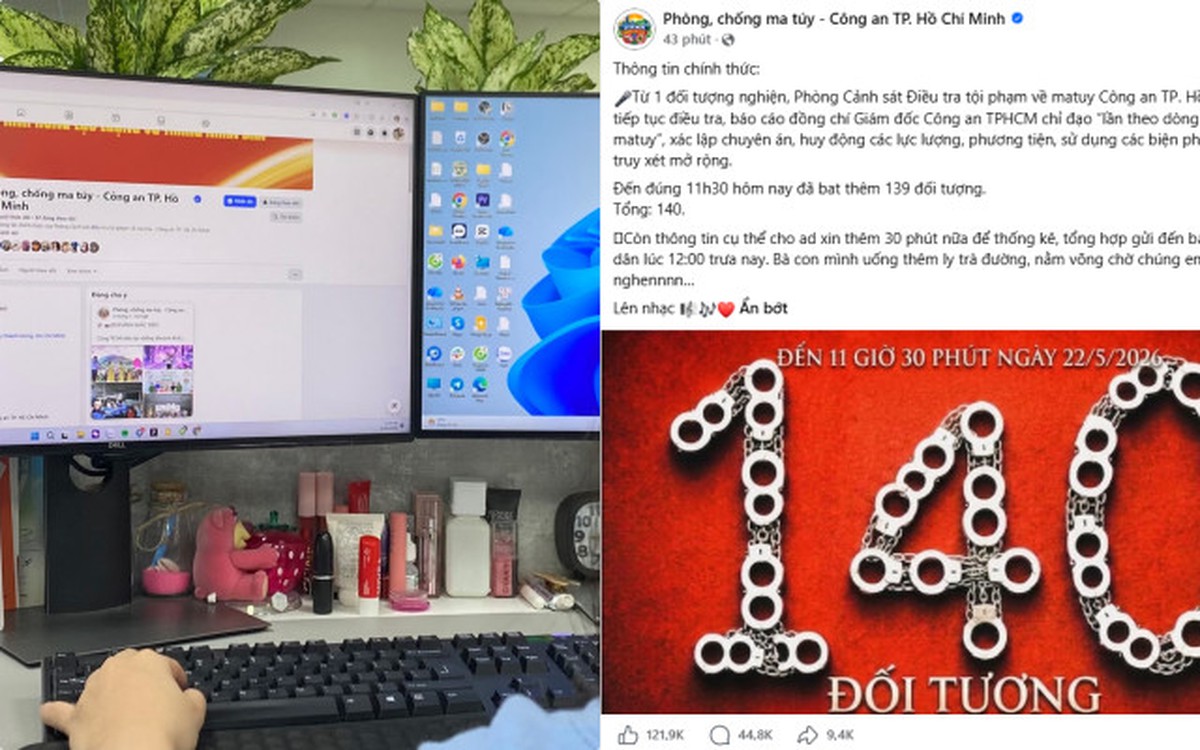 40.000 đang chờ dưới fanpage Phòng, chống ma túy - Công an TP. Hồ Chí Minh (PC04)