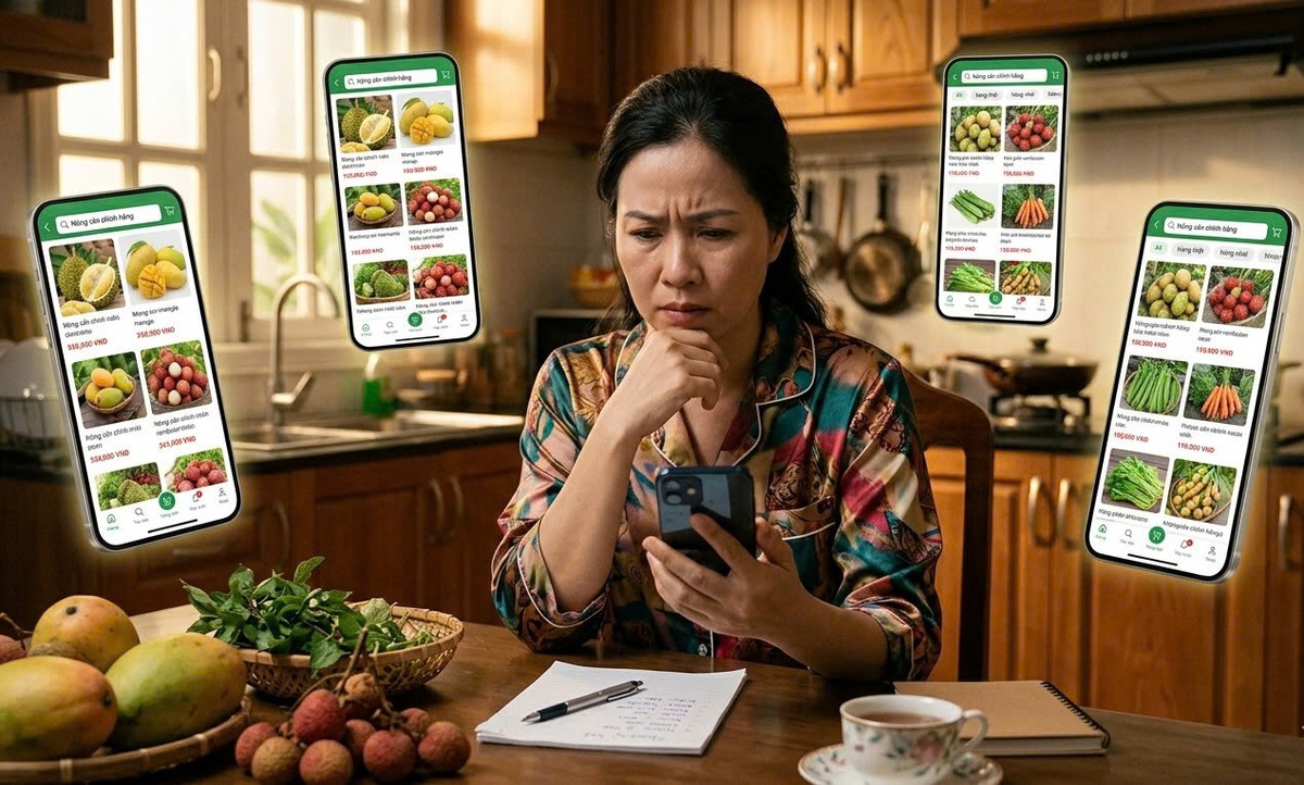 Ma trận' nông sản mạo danh trên chợ mạng