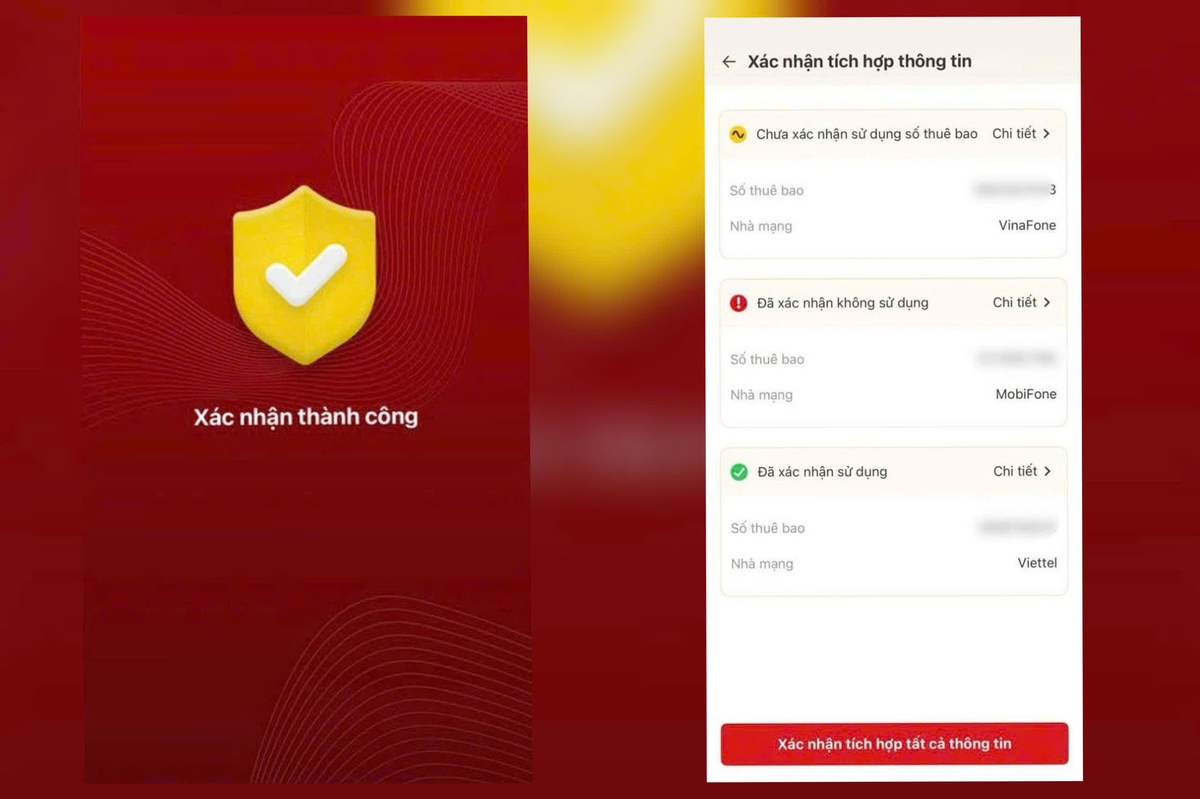 Các bước tự xác thực sim chính chủ trên ứng dụng VNeID