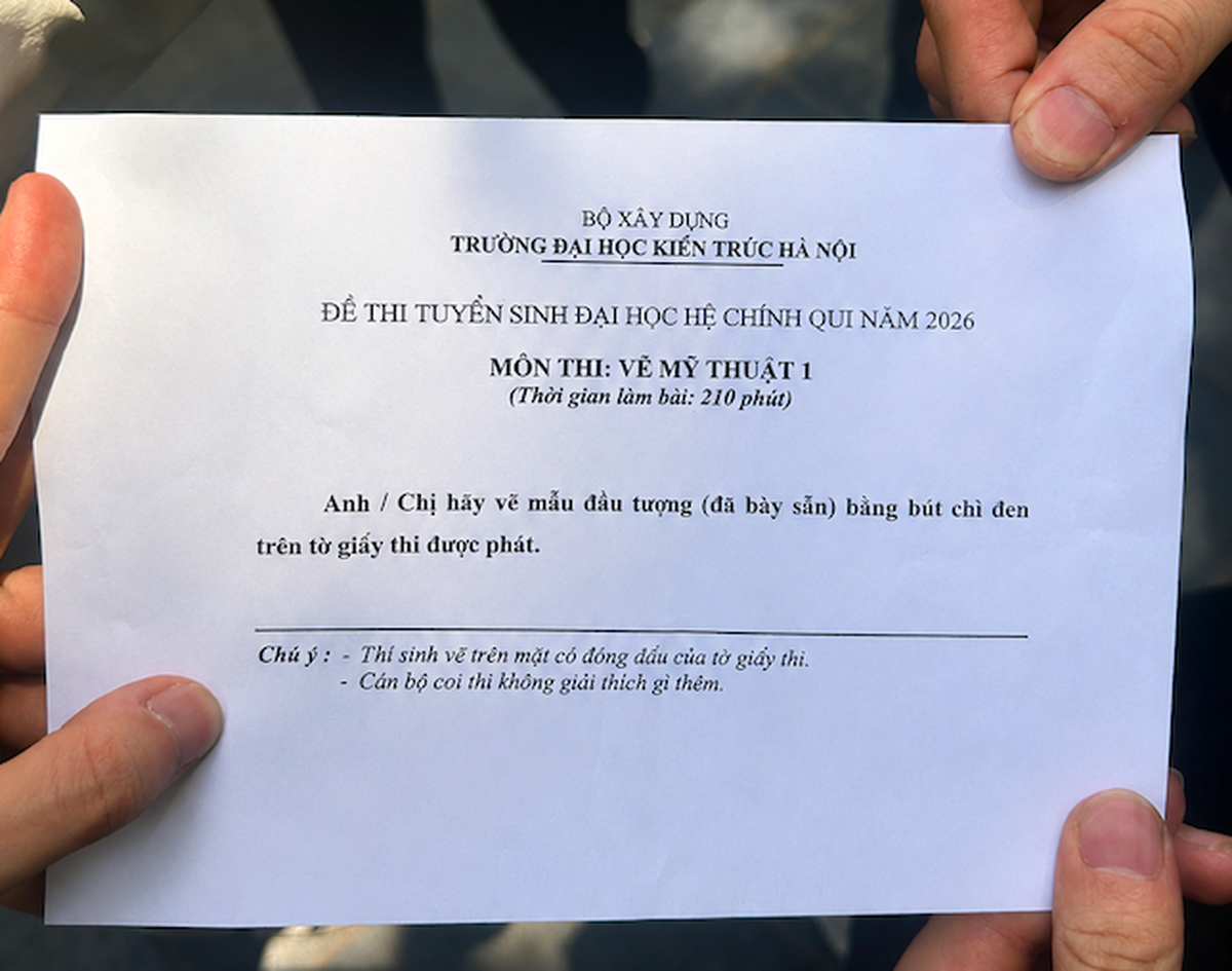 "Lộ" đề thi năng khiếu 2026 của Đại học Kiến trúc Hà Nội: Đề "cho chép" nhưng năm nào cũng đầy người trượt