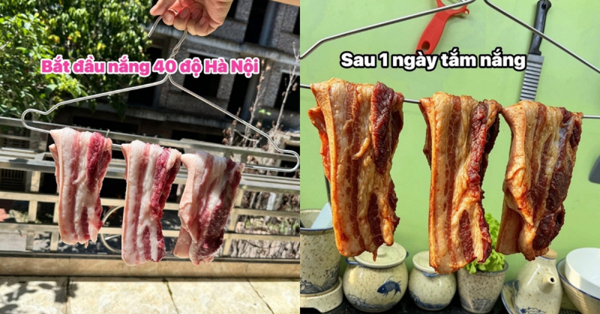 Mở trend thịt phơi nắng ngày Hà Nội chạm ngưỡng 40 độ C: Bất ngờ với kết quả sau 1 ngày