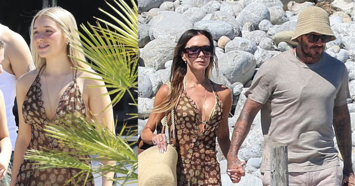 Tiểu thư Harper Beckham xinh đẹp, phổng phao khi diện chiếc váy sexy của mẹ dạo phố, nhan sắc “cam thường” gây thương nhớ