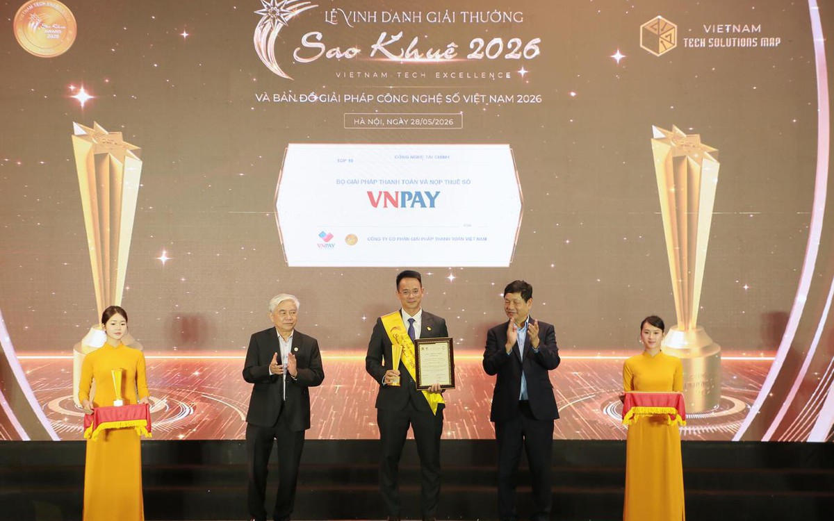 Giải pháp Thanh toán và Nộp thuế số của VNPAY vượt 300 đề cử, được vinh danh tại Sao Khuê 2026
