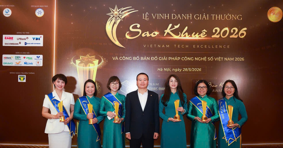 6 giải pháp ngân hàng số của BIDV đạt giải Sao Khuê 2026