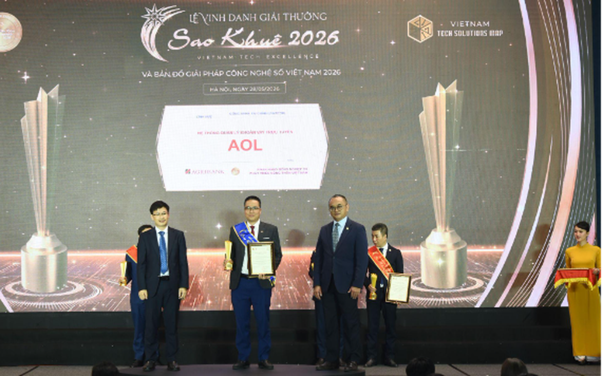 Agribank được vinh danh 2 Giải thưởng Sao Khuê 2026 với hai giải pháp công nghệ số tiêu biểu