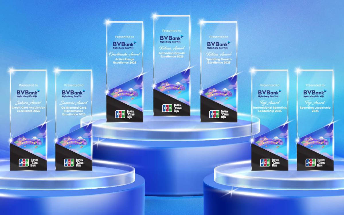 BVBank ghi dấu ấn hoạt động thẻ 2025 với 7 giải thưởng quan trọng