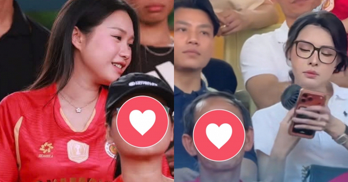 Doãn Hải My đọ sắc cùng Trần Bích Hạnh - vợ Văn Thanh trên khán đài Hàng Đẫy: Nhan sắc "một chín một mười"!