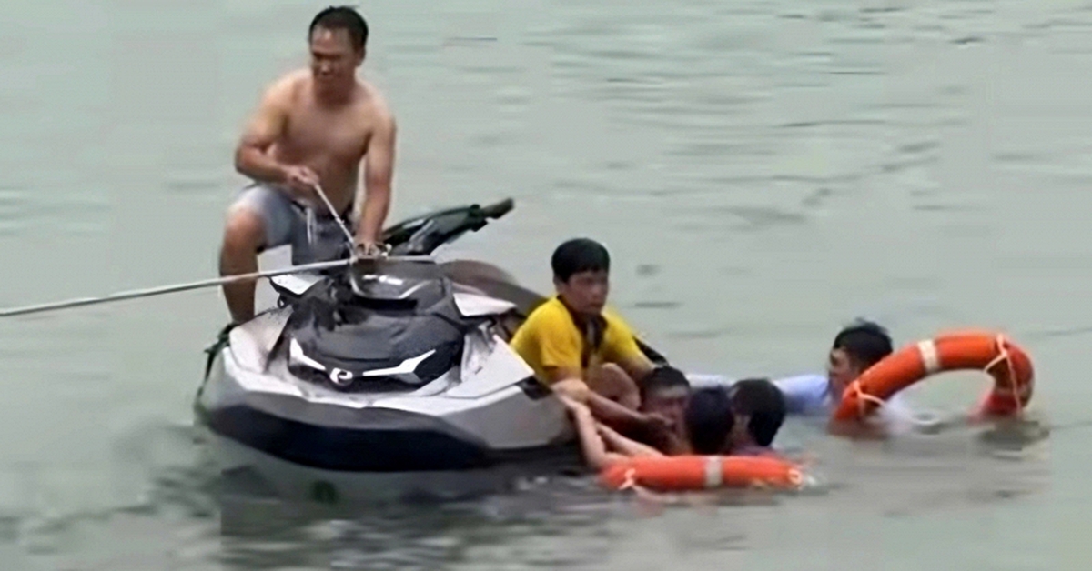 Sự cố flyboard khi đang "bay": Lời kể của người bán nước vứt hết ví tiền và đồ đạc lao xuống cứu