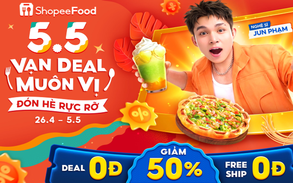 ShopeeFood 5.5 vạn deal muôn vị đổ bộ, đón hè no nê quên lối về