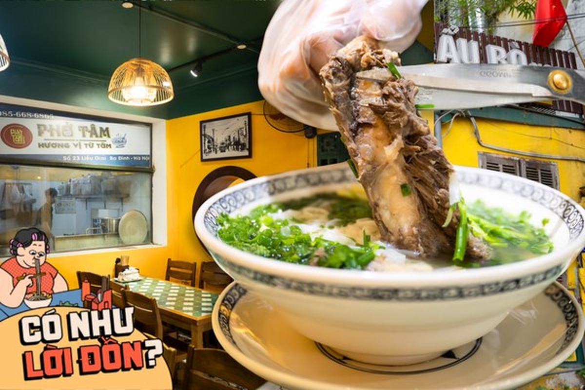 Ăn thử phở người Hàn giá 200.000 đồng ở Liễu Giai, khách tự cầm kéo gỡ sườn bò ngay tại bàn