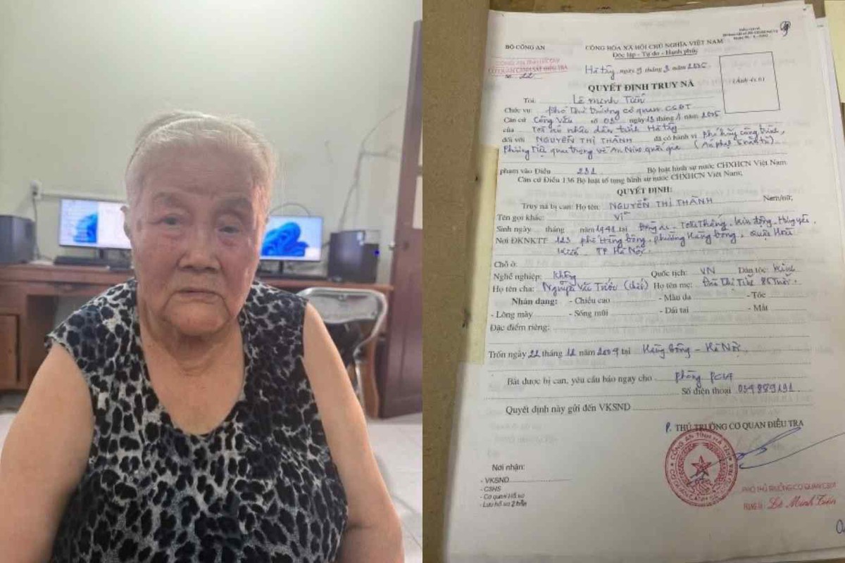 Bắt giữ Nguyễn Thị Thành 85 tuổi