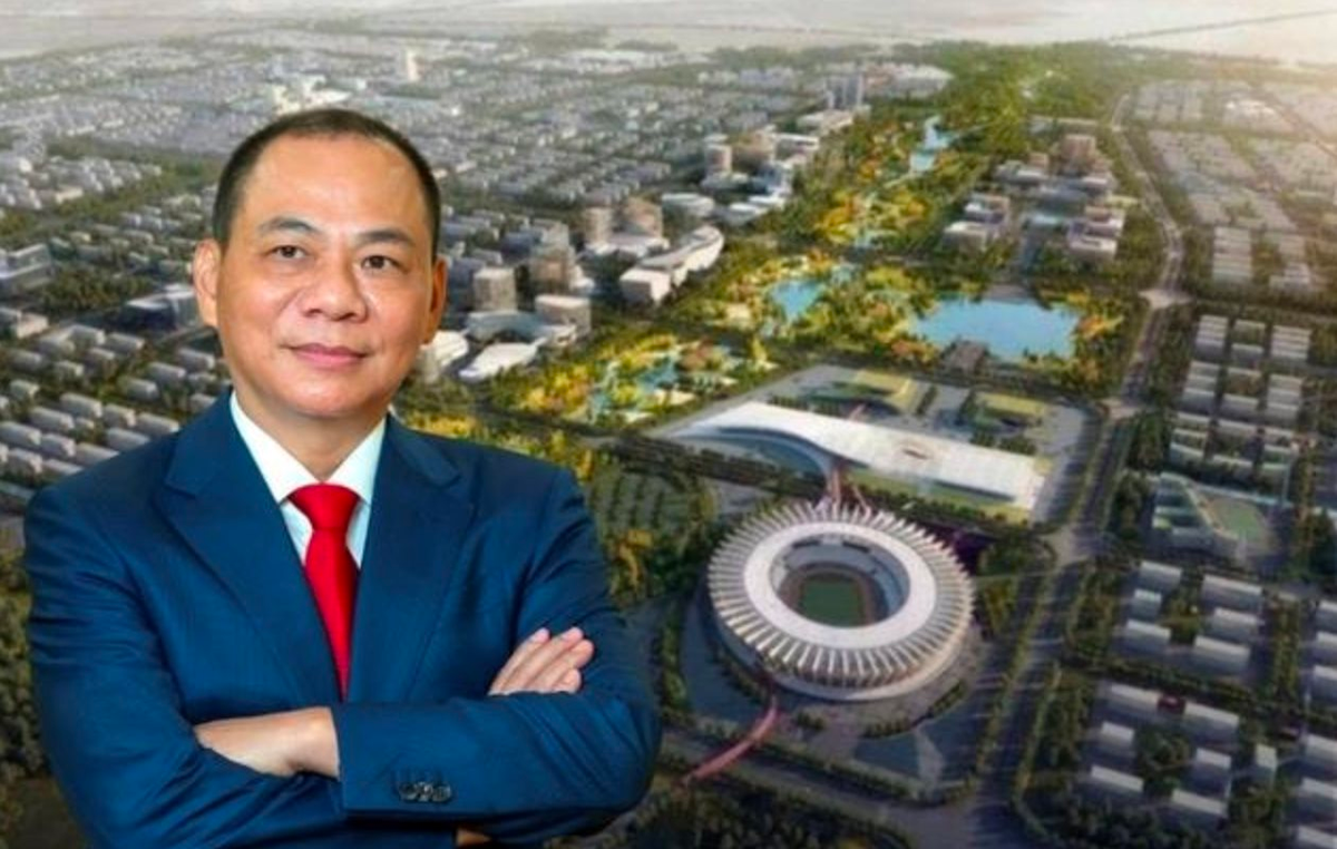 Tỷ phú Phạm Nhật Vượng trực tiếp đi thị sát “siêu đô thị” 59.000 tỷ đồng, là nơi ở tương lai của 200.000 cư dân