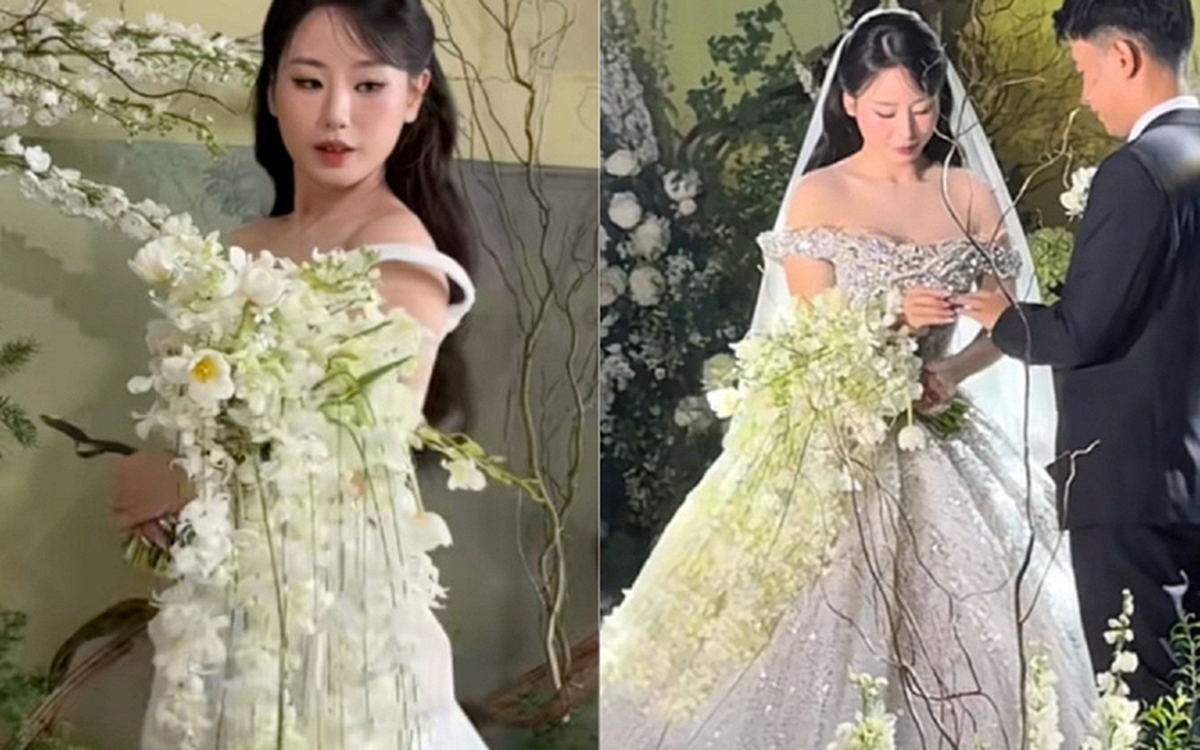 Bó hoa cưới nặng 5kg của tiểu thư Hà Tĩnh vướng tranh cãi