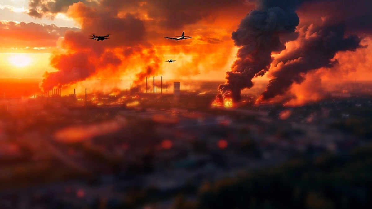 Cháy lớn! Đường tới Moscow bị phong tỏa - Hàng trăm UAV và vũ khí bay 1.000km tấn công, Kremlin phản ứng khẩn