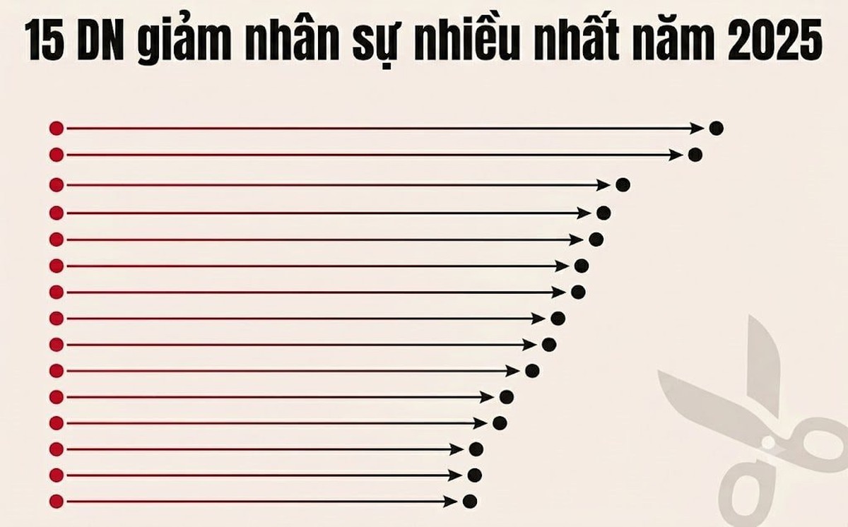 Lộ diện những "ông lớn" giảm nhân sự nhiều nhất năm 2025: Nhóm ngân hàng áp đảo, Golden Gate, Viettel Post, Hòa Phát... giảm hàng nghìn người