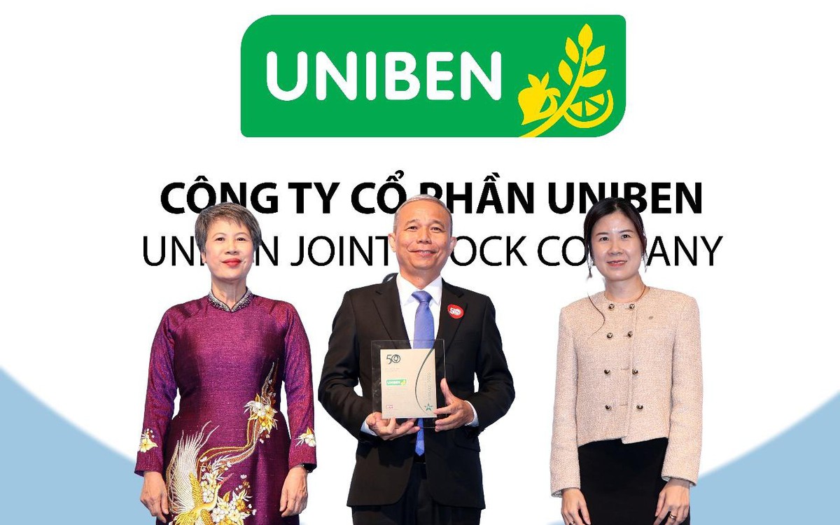 Uniben lần thứ 2 được vinh danh Top doanh nghiệp phát triển bền vững