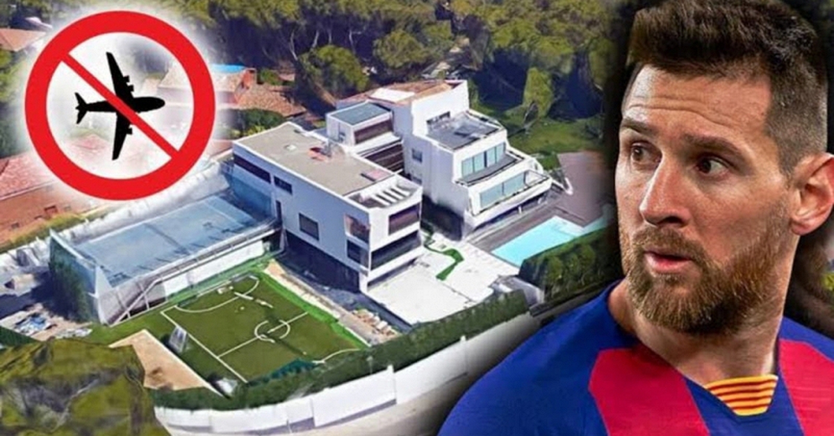 Vì sao máy bay không được bay qua nóc nhà của Messi?