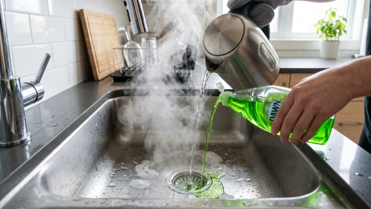 Cách tự thông tắc bồn rửa bát bị nghẹt mỡ tại nhà