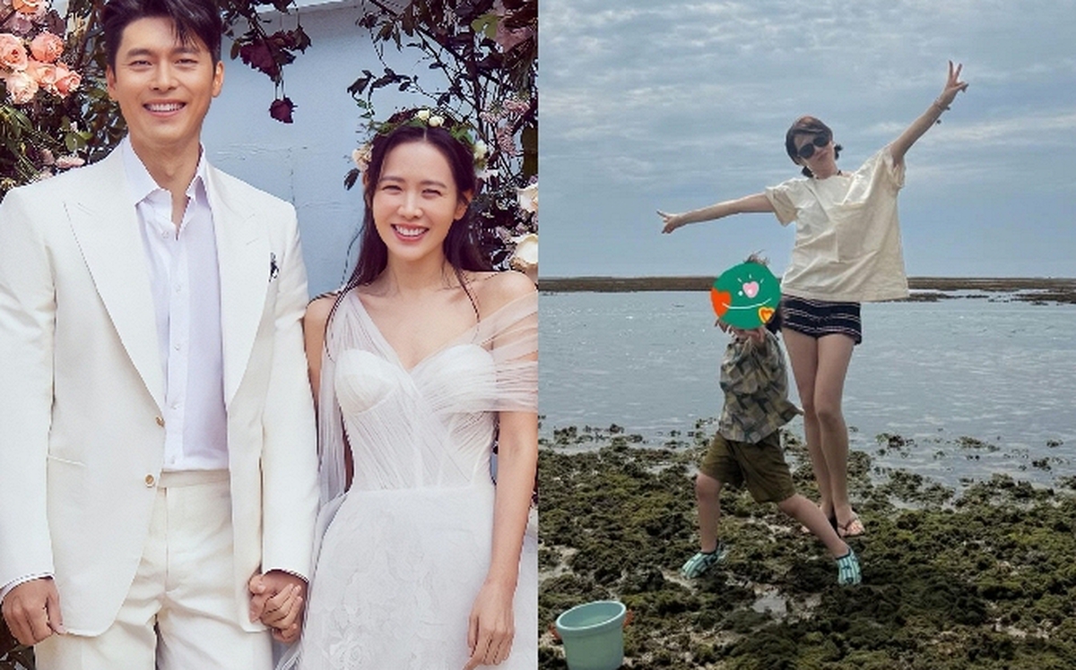 Son Ye Jin - Hyun Bin đi du lịch đúng dịp kỷ niệm đặc biệt, ai dè bị quý tử đẹp trai cao ráo chiếm sạch spotlight