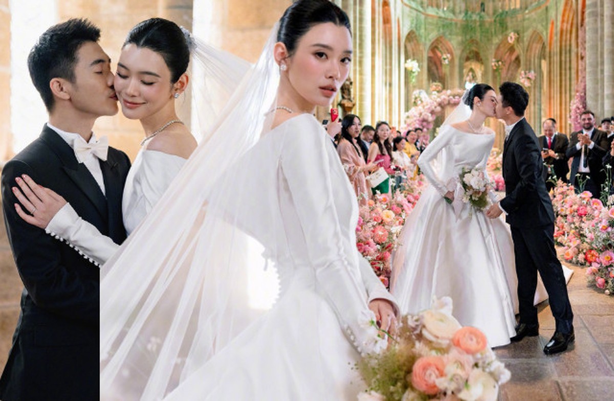 Đám cưới thượng lưu gây địa chấn showbiz sáng nay: Cô dâu chú rể hôn nhau say đắm, nhìn đâu cũng thấy phả ra "mùi tiền"