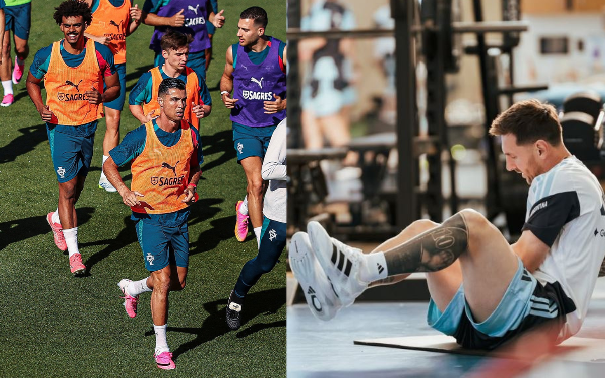 Ronaldo tuổi 41 vẫn bảnh bao, dẫn đầu dàn sao Bồ Đào Nha tập buổi đầu tiên tại World Cup 2026