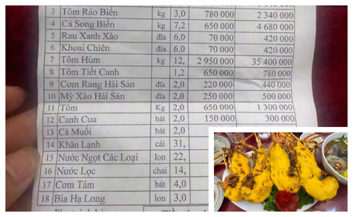 Hóa đơn bữa ăn hơn 50 triệu đồng ở Quảng Ninh gây sốc: Chủ nhà hàng lên tiếng về 12 con tôm hùm