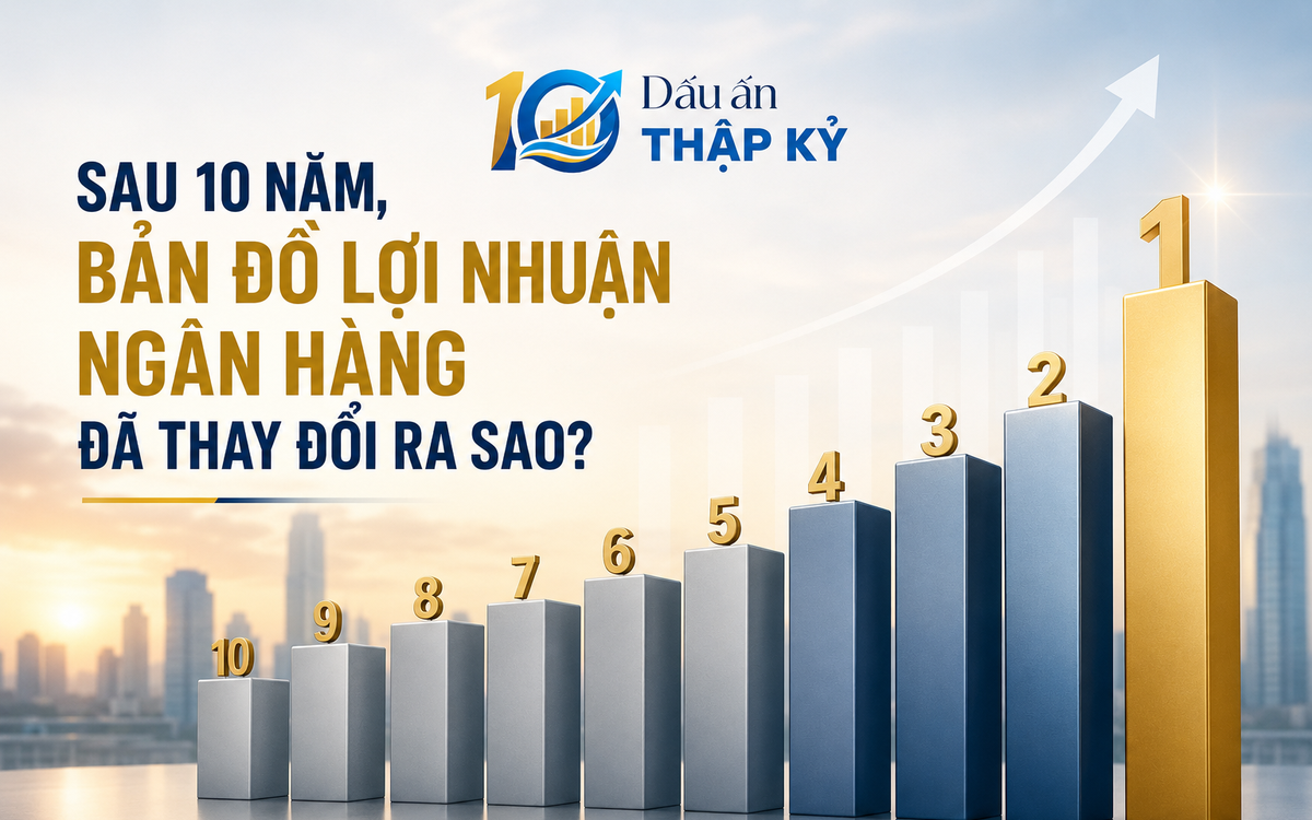 Bảng xếp hạng lợi nhuận ngân hàng sau một thập kỷ: Ngôi vương đổi chủ, một nhà băng rơi 10 bậc, HDBank và LPBank "leo rank" ấn tượng