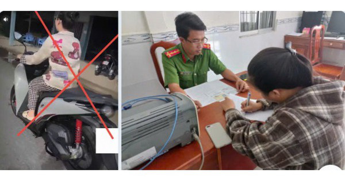 Tự đăng clip vi phạm giao thông lên Facebook, người phụ nữ bị công an mời làm việc