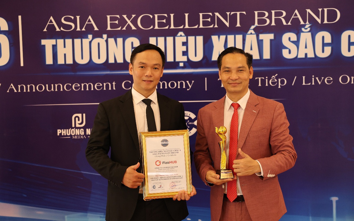 FizaHUB nhận Huy chương Vàng tại “Thương hiệu xuất sắc Châu Á 2026”
