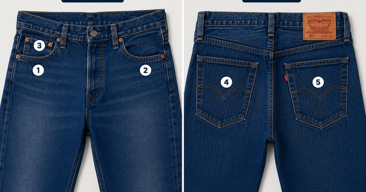 Hơn 90% người dùng không biết vì sao quần jeans gần như luôn có 5 túi chứ không phải 4 hay 6 túi