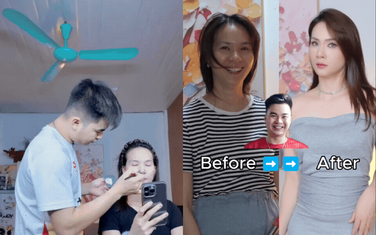 Anh chồng bước ra từ tiểu thuyết: Tự học make up để trang điểm cho vợ, màn "lột xác" của cô vợ mới khiến hội chị em xuýt xoa