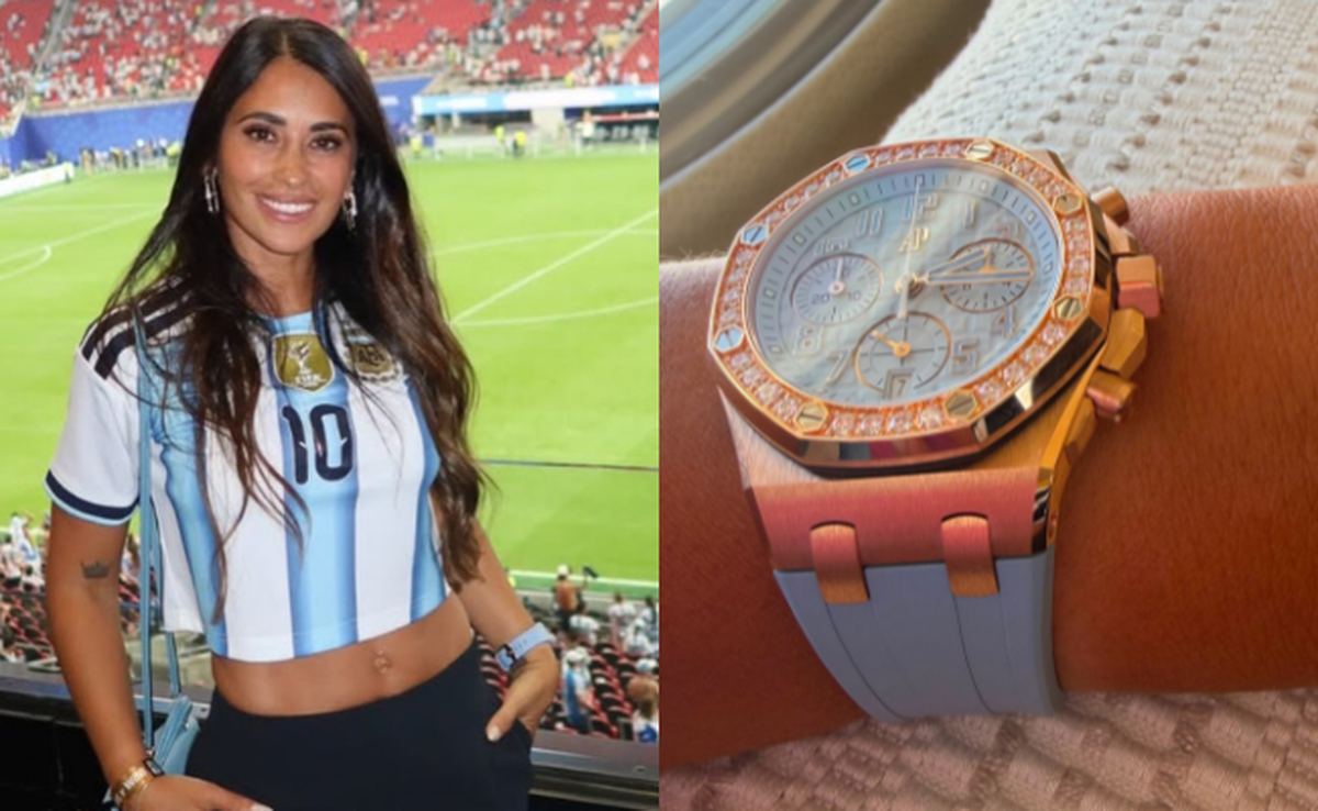 Vợ Messi đeo đồng hồ xa xỉ, khoe eo thon gợi cảm khi cổ vũ Argentina