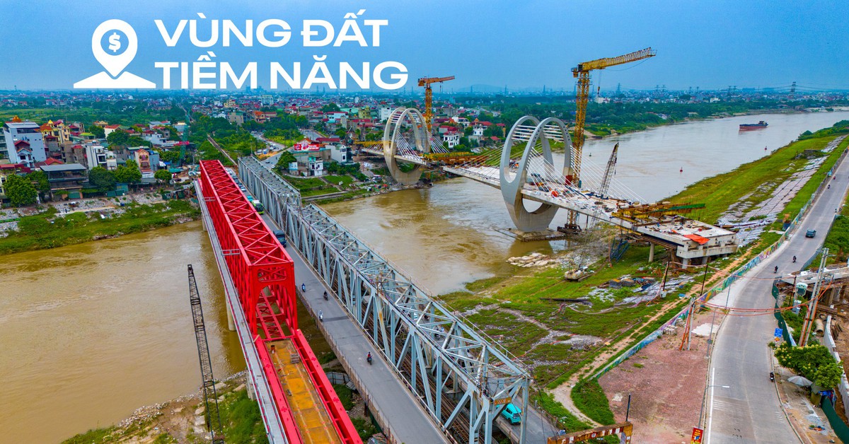 Cận cảnh cây cầu hơn 1.800 tỷ đồng kết nối Hà Nội với thủ phủ công nghiệp Việt Nam, sắp hợp long sẽ thay thế cầu 120 năm tuổi