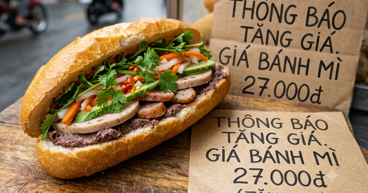 "Tăng giá ổ bánh mỳ từ 20.000 đồng lên 27.000 đ...