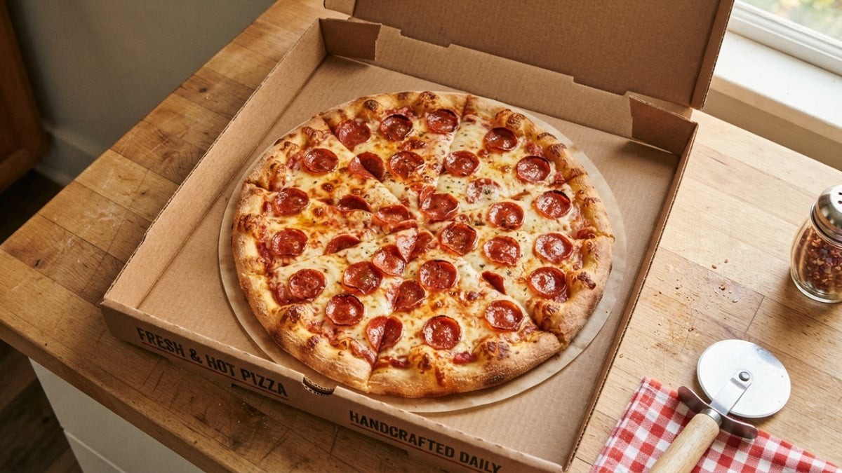 Vì sao bánh pizza tròn lại đựng trong hộp vuông?
