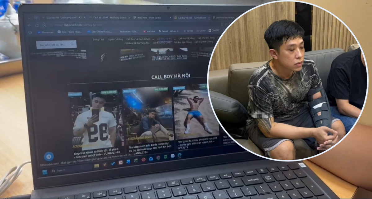 Triệt phá đường dây mại dâm đồng tính nam núp bóng "người mẫu" ở Hà Nội: Quản lý 180 người, hoạt động qua 6 website