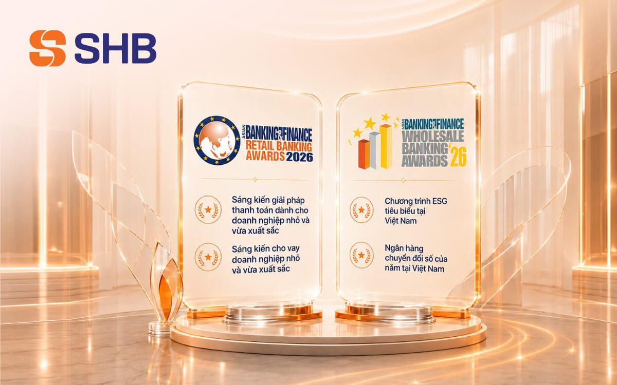 SHB nhận 4 giải thưởng lớn tại Asian Banking & Finance Awards 2026